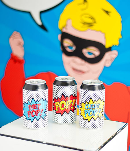 Vintage Super Hero Soda Pop Can Wraps - Instant Download